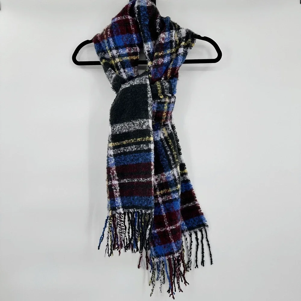 BP Nordstrom Plaid Multicolor Oversized Scarf‎ Soft Cozy Preppy NWT